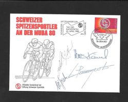 Radsport Sonderbrief S. 1017 Muba 25.4.1980 Unterschriften