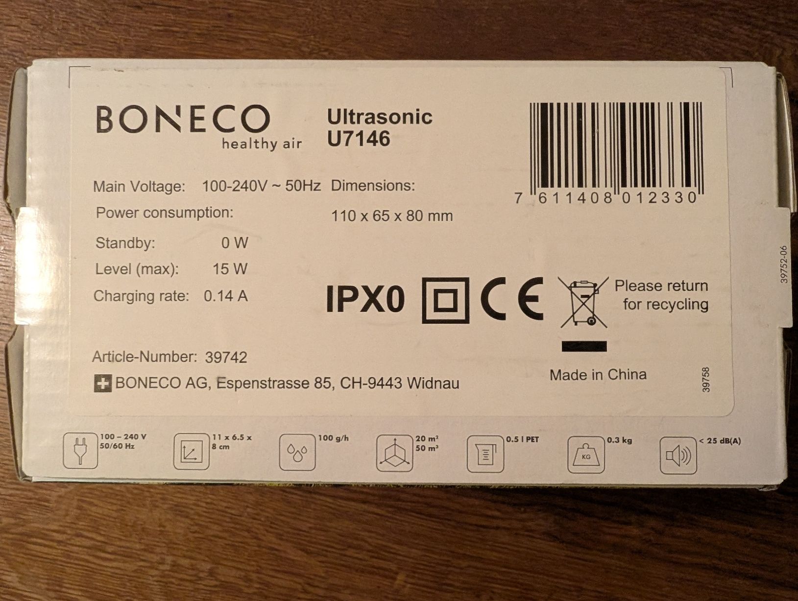 Boneco Umidificatori d'aria: Boneco Reise Luftbefeuchter U7146 - NEU – Nuovo e nell'imballaggio originale da Bern venduto da Zorro333 3
