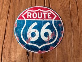 Schönes Route 66 Blechschild / 20 CM / neu!!!