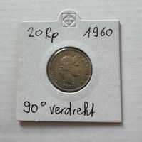 1960 20 Rappen Abart 90° verdreht