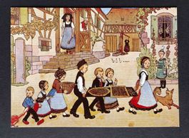 AK L ALSACE MERVEILLEUSE DE HANSI Les gateaux Kunstkarte