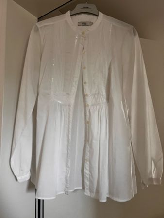Weiss Hemdbluse -0039- Italy Gr. 38 Pailletten, Sommerlic