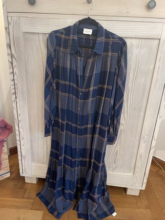 Lässiges Hemdkleid Wrap Wollmischgewebe 32-38(DE)