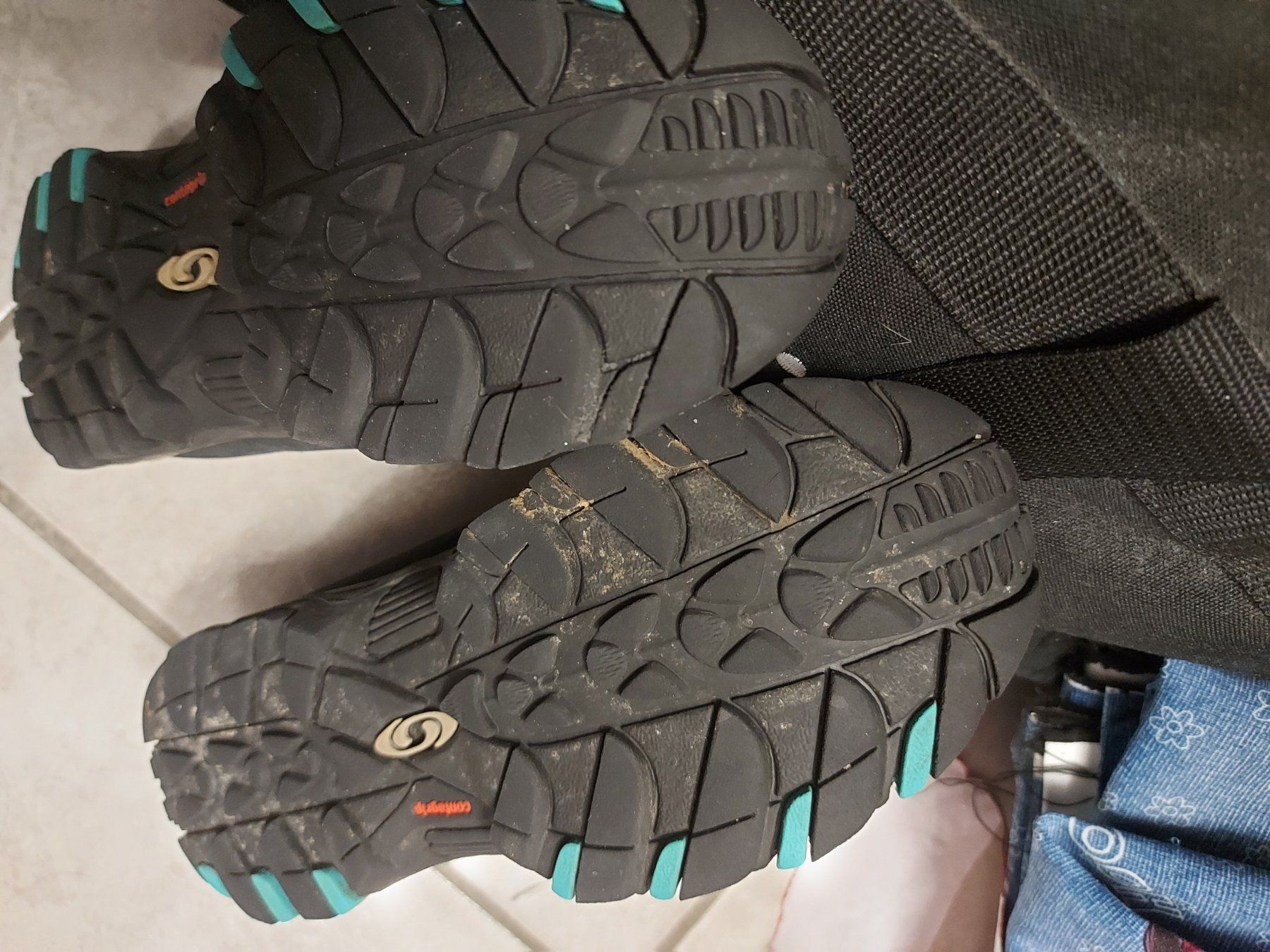 Salomon Scarpe da uomo: Salomon Wanderschuhe Gr. 36, Schwarz/Türkis – Usato da Trimbach venduto da Shanja99 3