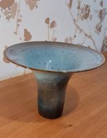 Keramik Vase von Zaalberg blau gesprenkelt 