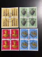 4 blocs de 4 oblitérés Pro Patria 1972