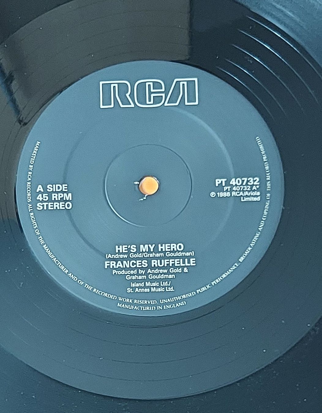 Schallplatten: MAXI - FRANCES RUFFELLE - HE'S MY HERO – Gebraucht aus Steckborn von Quo7 1