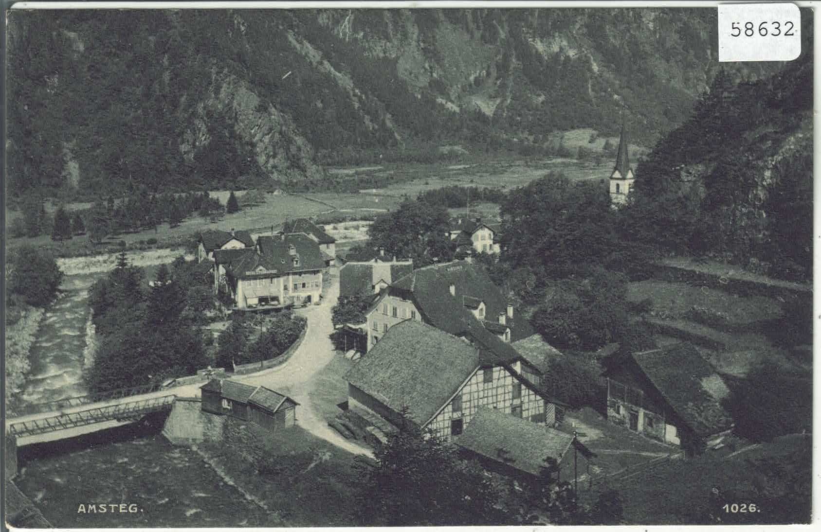 Cartoline postali: Amsteg - Dorfansicht – Usato da Ettingen venduto da Kartenplanet