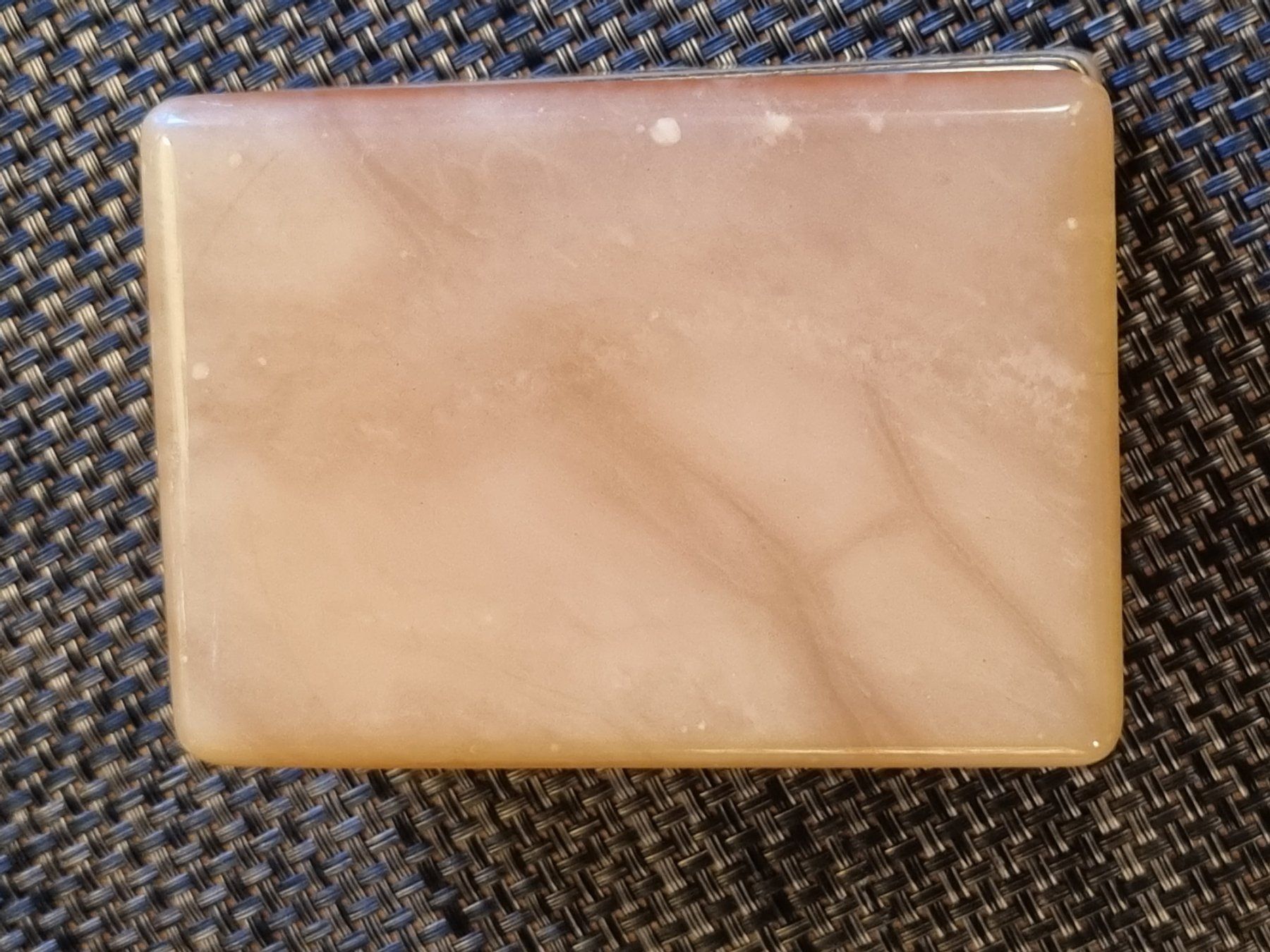 Behälter & Ähnliches: Vintage Onyx Alabaster Schatulle mit Metallrand – Gebraucht aus Scharnachtal von devin03 5