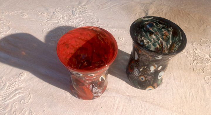Murano Bicchieri: Murano 1x paire de verres à eau multicolore – Usato da Ponts-de-Martel venduto da Henri-Louis 2