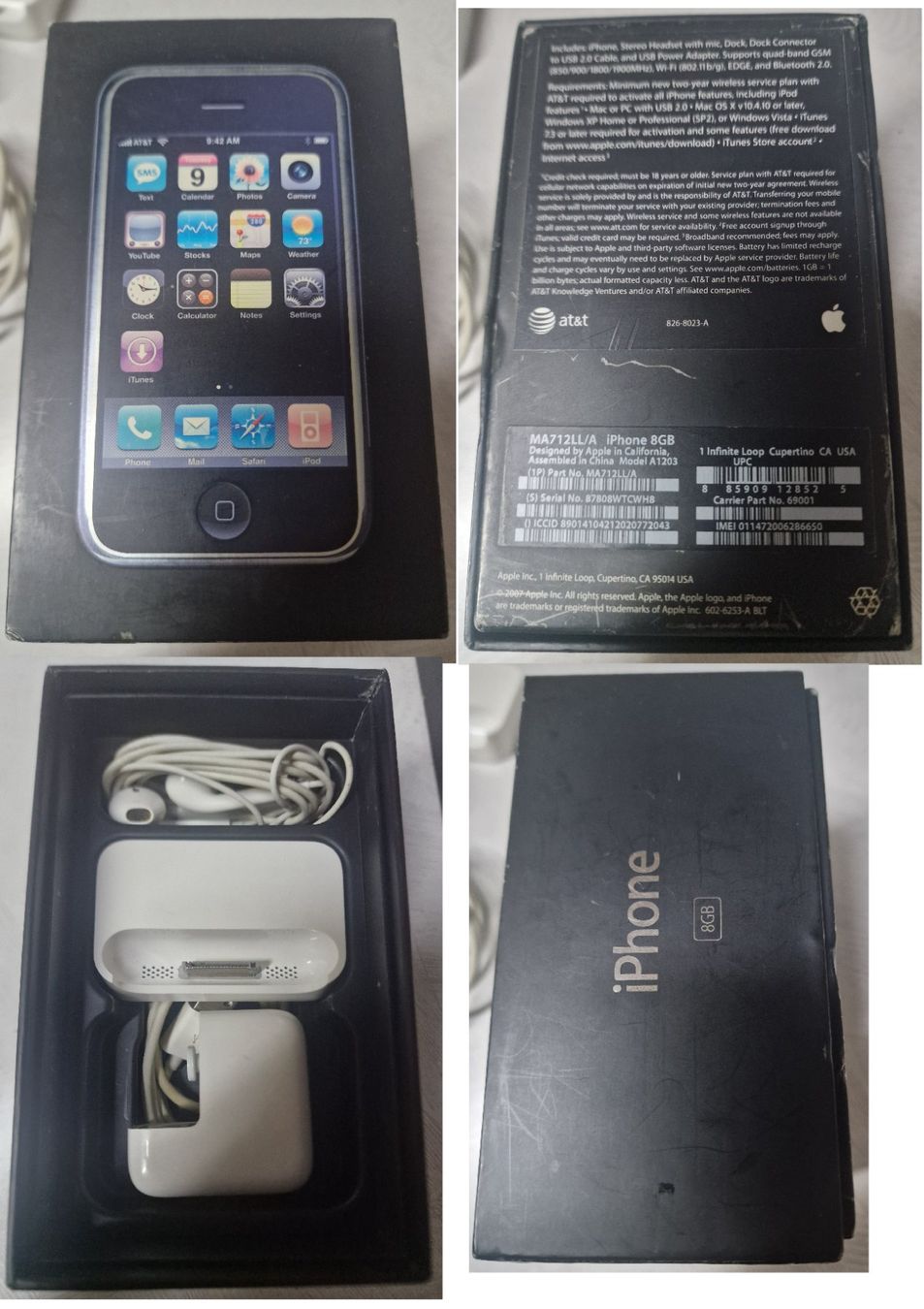 Apple Handys / Smartphones: iPhone 2G 8GB Vintage Handy mit OVP – Defekt aus Uerkheim von Justi.y 3