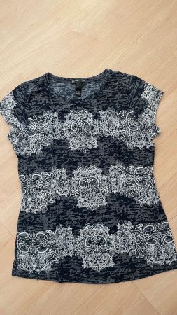 Damen T-Shirt gemustert Grösse L