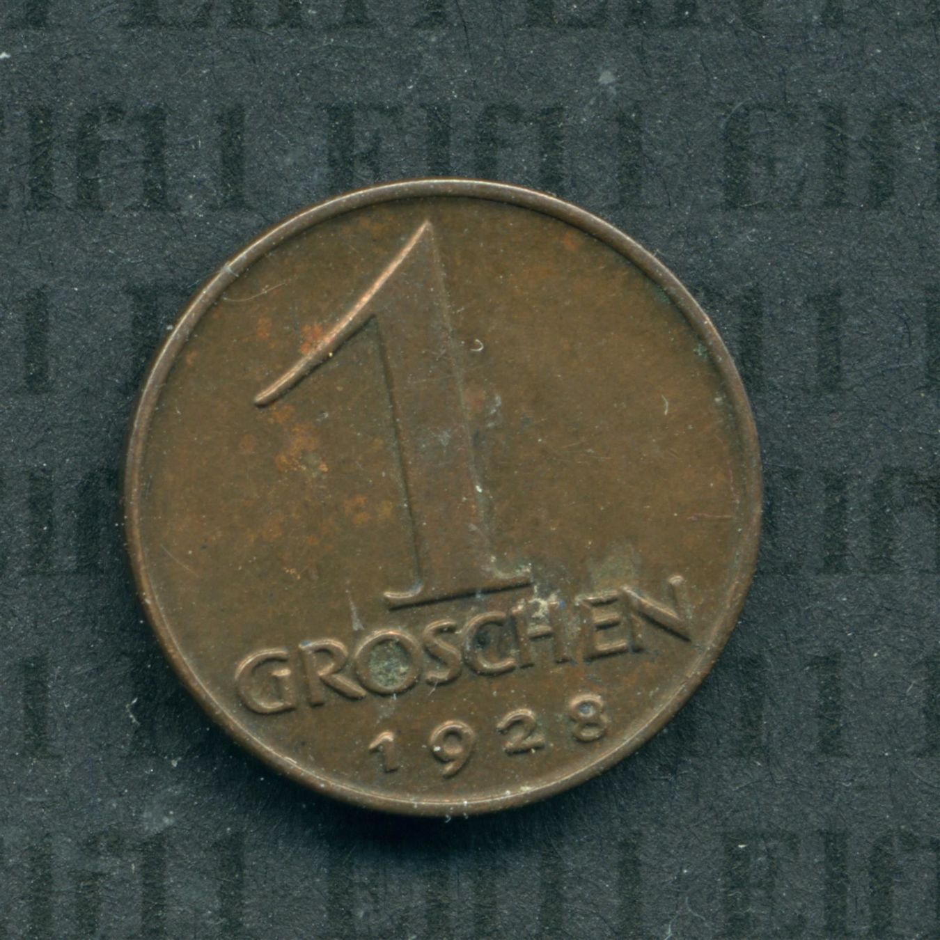 Alle Münzen: ATS___0.01 1928 vz 1 Groschen – Gebraucht aus Widnau von Elf11