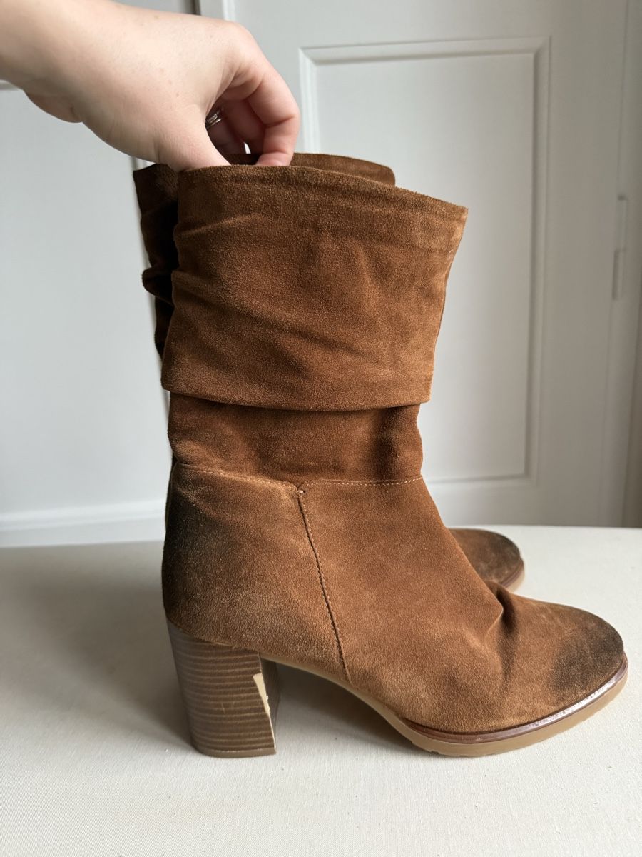 Scarpe da donna: Camel-coloured suede ankle boots - Size 40 – Usato da Genève venduto da jul_5xsn 4