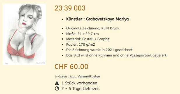 Dipinti: Liquidation !!   Original Gemälde 23 39 003 – Nuovo (secondo la descrizione) da Hagenbuch ZH venduto da Art-Agency 1