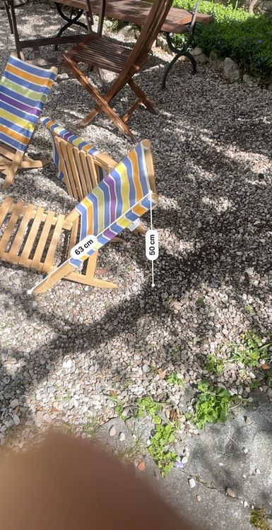 Cobee Lot de 4 chaises de plage miniatures pour maison de poupée mi