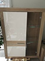 Skandi Möbel Wohnzimmer 4-teilig Sideboard/2 Schränke/Regal
