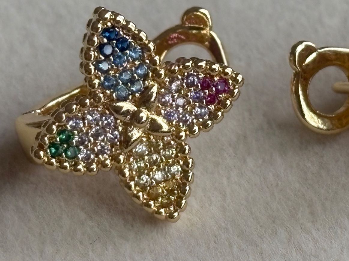 Orecchini pendenti & Orecchini a lobo: Luxus Elegante Ohrstecker Ohrschmuck Multicolore Farbe:Gold – Nuovo (secondo la descrizione) da Biel-Bienne venduto da Roserosse13 2