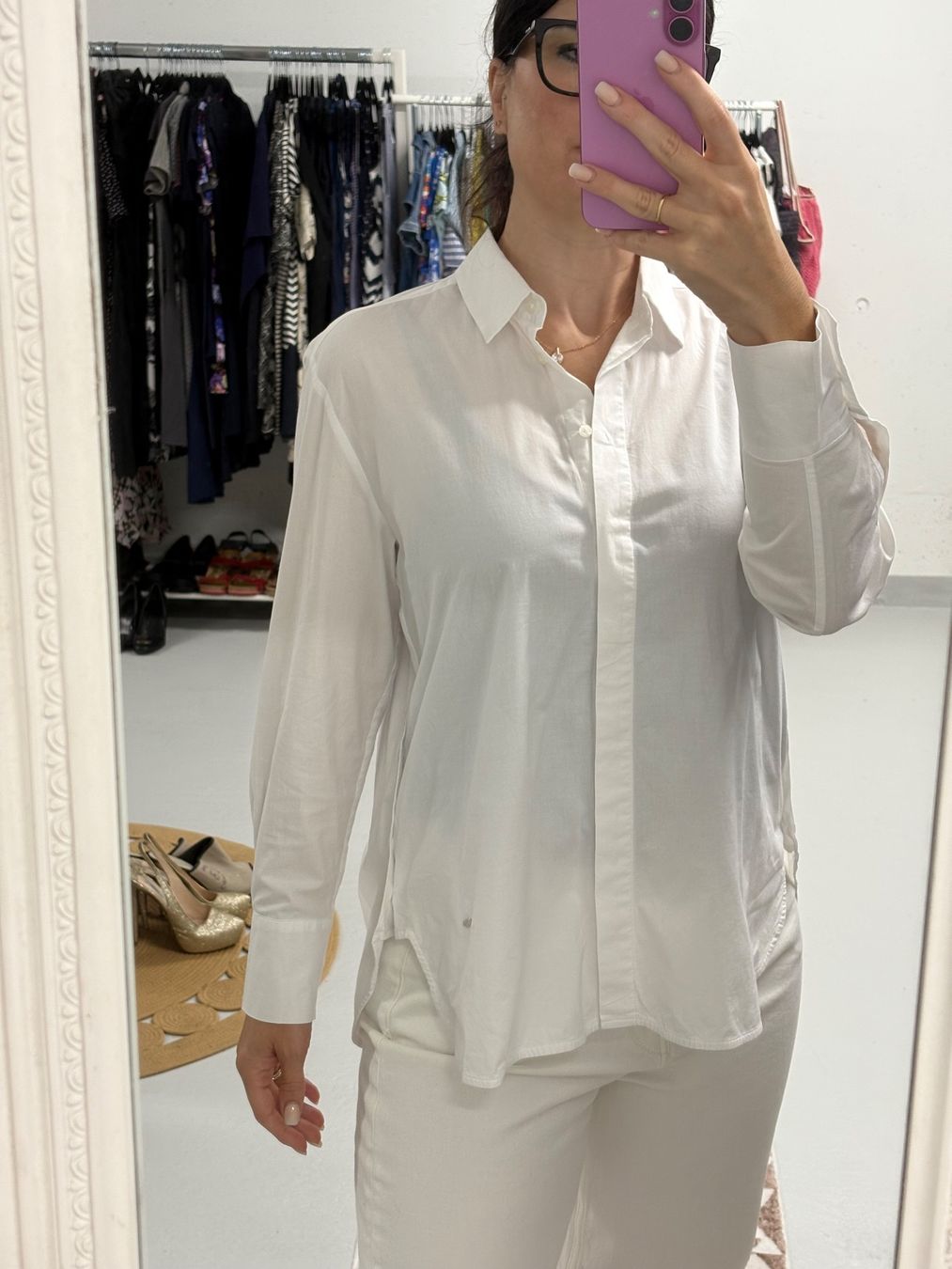 Brax Blusen: BRAX oversize Buse mit Knöpfen Gr. 38 weiss – Neu (gemäss Beschreibung) aus Regensdorf von secondchancefashion
