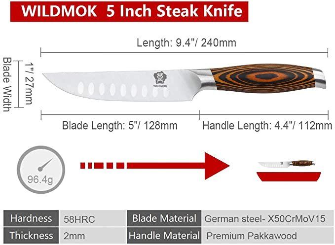 Coltelli: WILDMOK 4-teiliges Steakmesser-Set – Nuovo e nell'imballaggio originale da Oberentfelden venduto da ase_sk8n 2