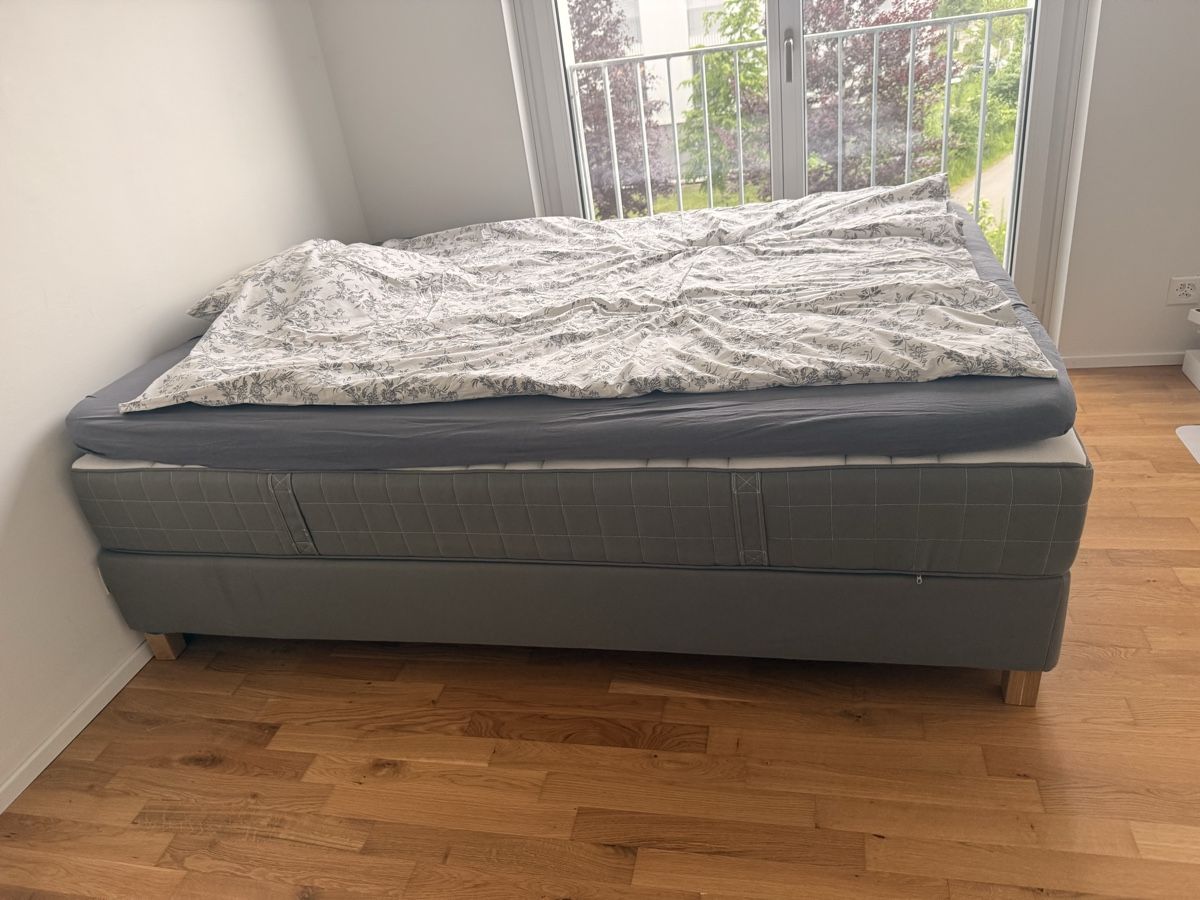 Letti: Boxspringbett, 160x200cm, Grau, Top Zustand – Usato da Winterthur venduto da Aprico95 2