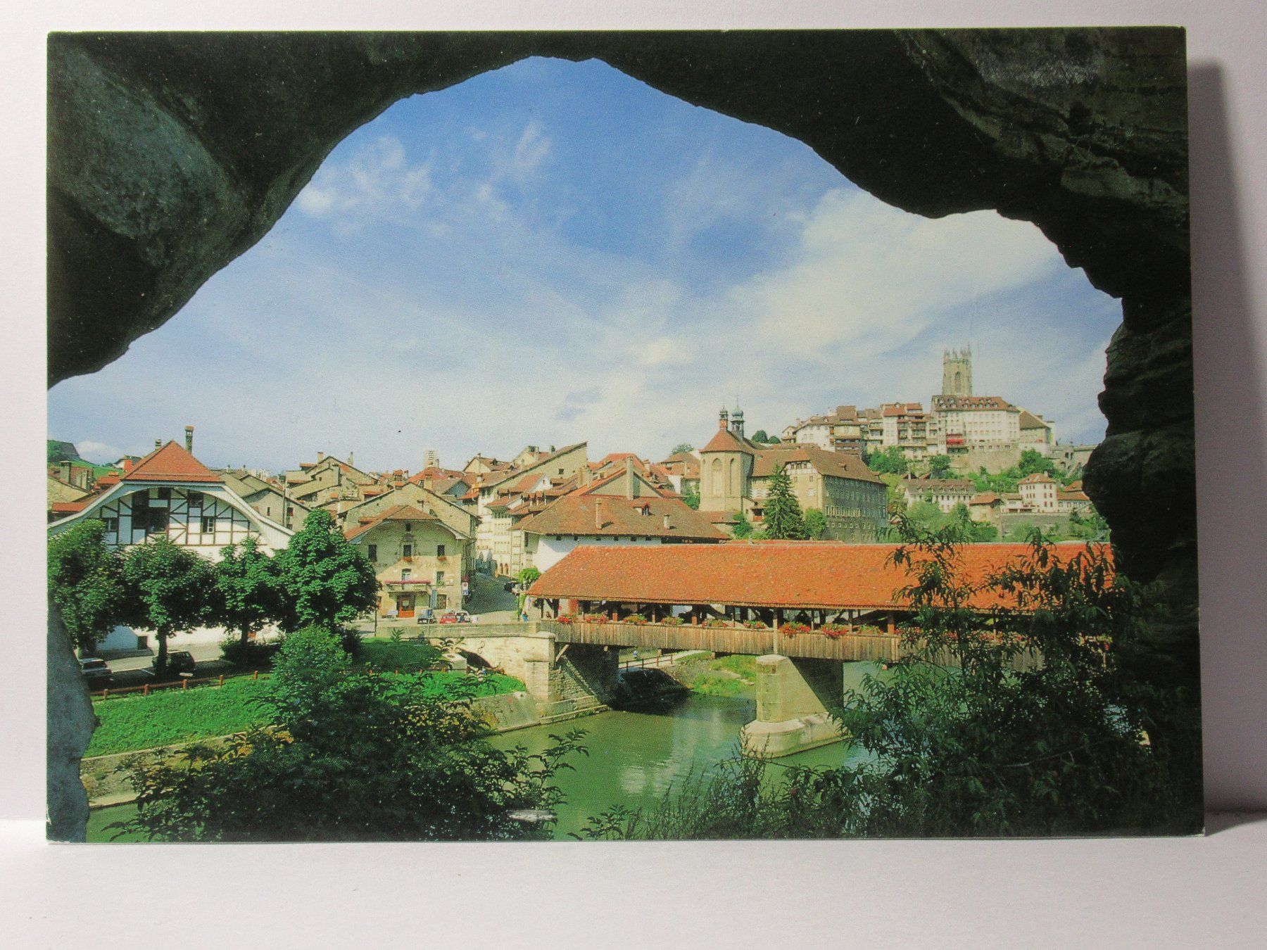 Cartoline postali: Fribourg , Bernerbrücke – Usato da Grenchen venduto da frechri