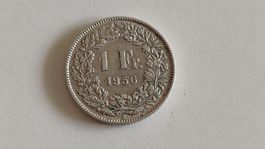 1 Franken 1956, Silbermünze Schweiz, (WA5-1)