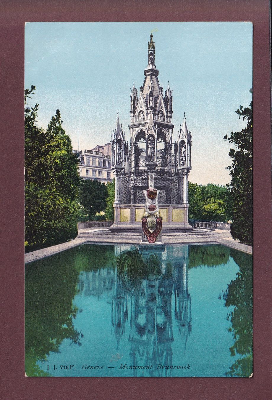 Cartoline postali: GENEVE - Monument Brunswick – Usato da Pully venduto da nicecards