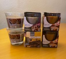 6 Duftkerzen im Glas mit verschiedenem Geschmack