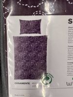 Micasa Satin Kissenbezug Ornament Violett 65x100cm, neu