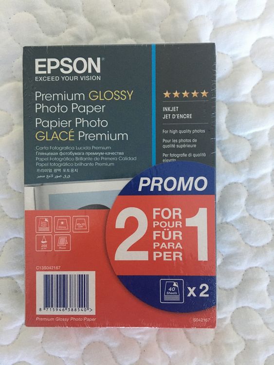 Epson Premium Glossy Fotopapier, 10x15 Weiss, 80 Blatt | Kaufen auf Ricardo