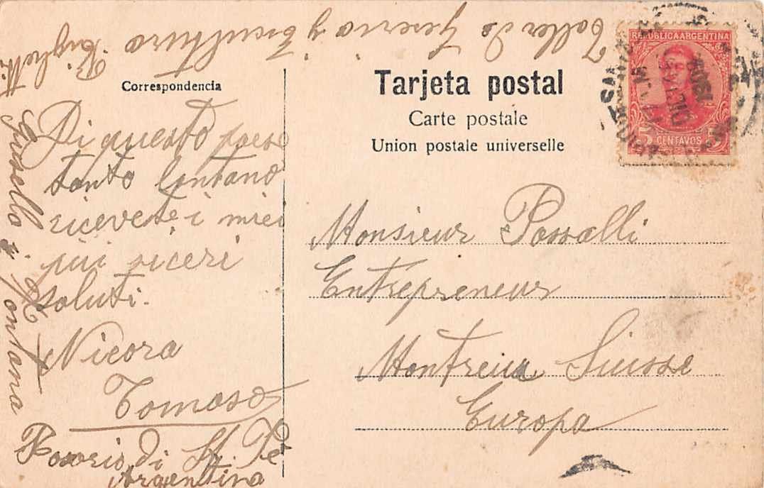 Ansichtskarten: uralte Ansichtskarte ROSARIO Sa. Fe 1909 – Gebraucht aus Winterthur von SchatzchischtliWinti 1