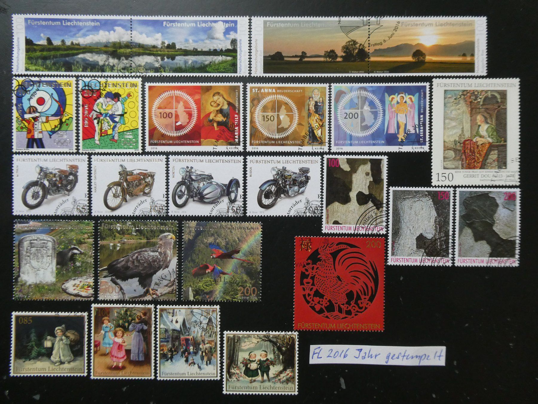 Alle Briefmarken: FL 2016 Jahr gestempelt – Gebraucht aus Lausen von Herbamare01 1