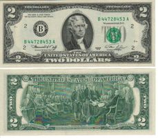 2 Dollar 1976 unz bankfrisch