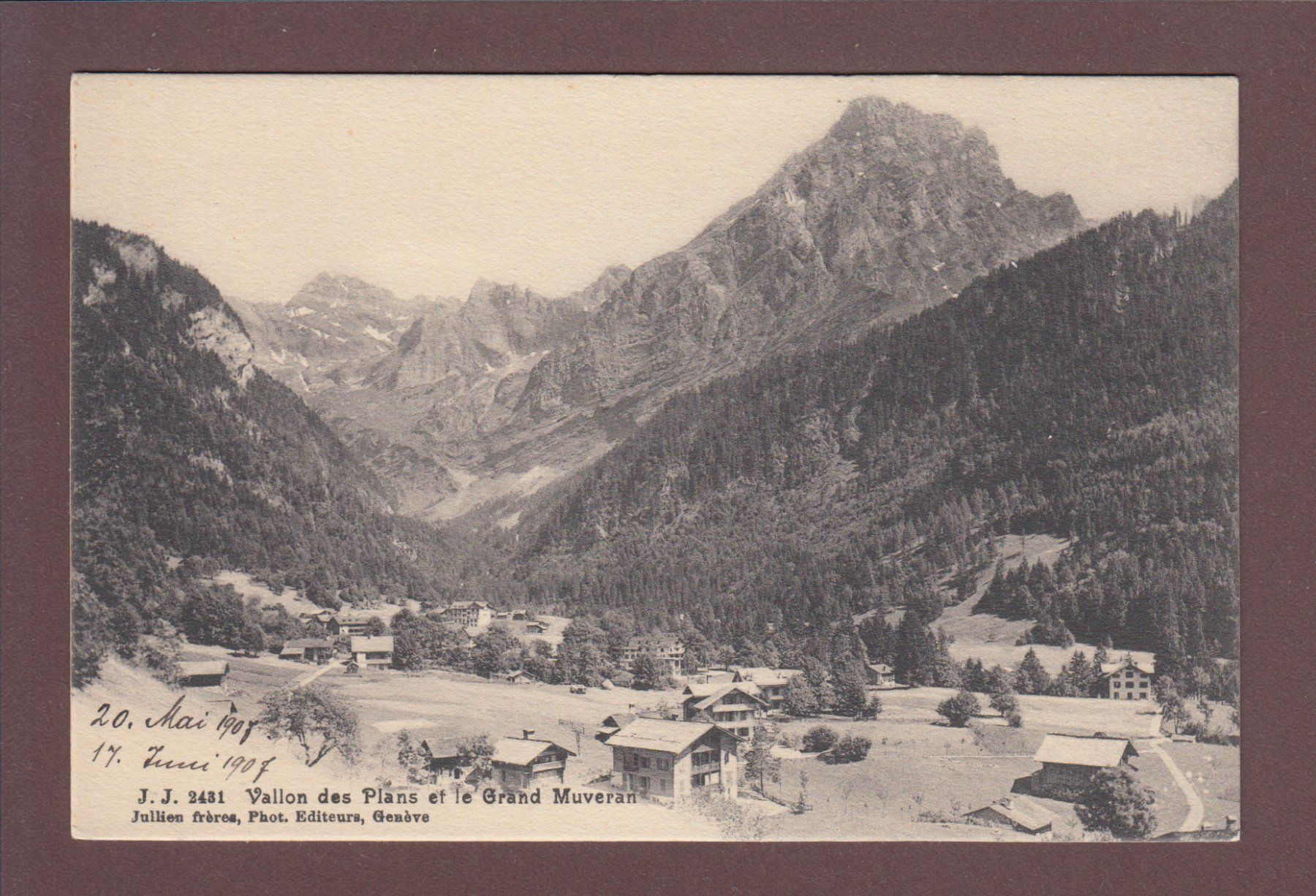 Cartoline postali: LES PLANS sur Bex - Grand Muveran – Usato da Pully venduto da nicecards