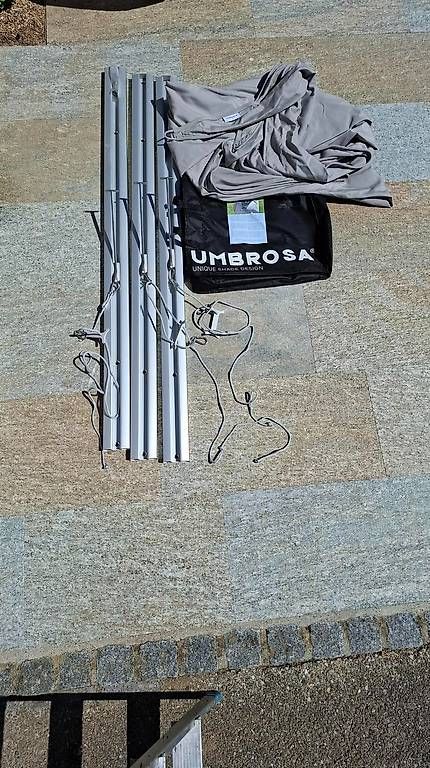 Sonnenschirme: A vendre toile d'ombrage pour terrasse – Gebraucht aus Ste-Croix von euphonium-61 3