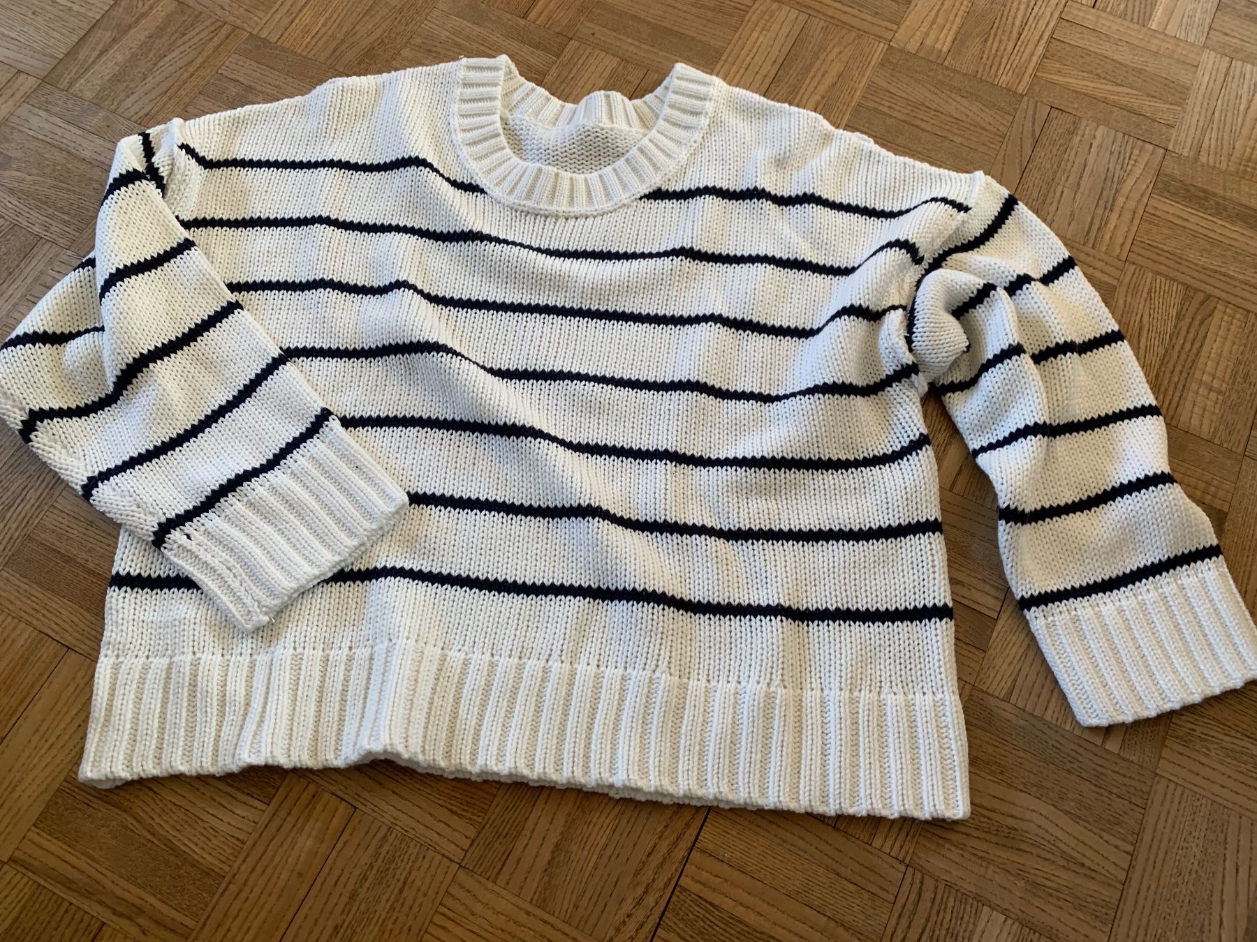 Maglioni & Felpe: Pullover Gr.XL , maritimer Look, weiss/schwarz,60% Baumwolle – Usato da Heiden venduto da andraaa 1