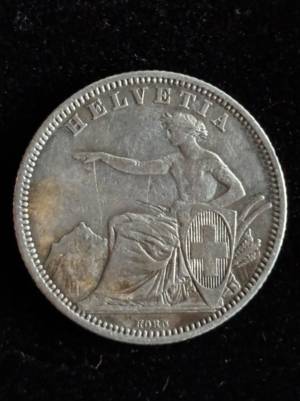 Alle Münzen: 1 Fr. 1861 sitzende Helvetia – Gebraucht aus Niederlenz von Angi_e 2