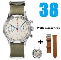 Red Star 1963 Chronograph 38mm Saphir & Schwanenhals Das Ori