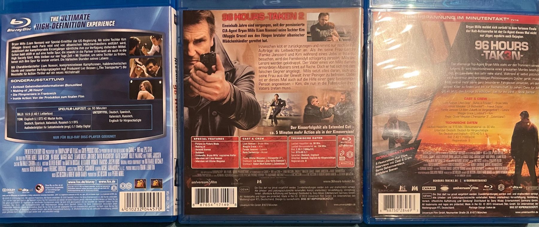Tous les DVDs: 96 Hours - Taken 1-3 – Neuf (Voir description) à Waldenburg par Gonzo8 1