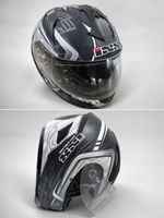 IXS Motorradhelm | Schwarz-Weiss Design  Gebraucht & Kratzer