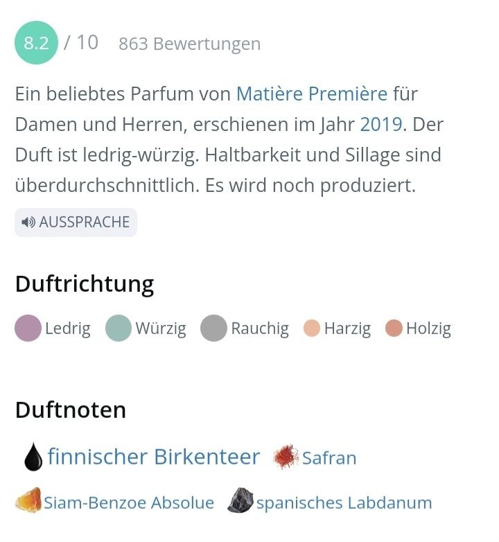 Profumi & Eau de Toilette: 2 ml FALCON LEATHER MATIERE PREMIERE ABFÜLLUNG – Nuovo (secondo la descrizione) da St. Gallen venduto da CaliSunshine 3