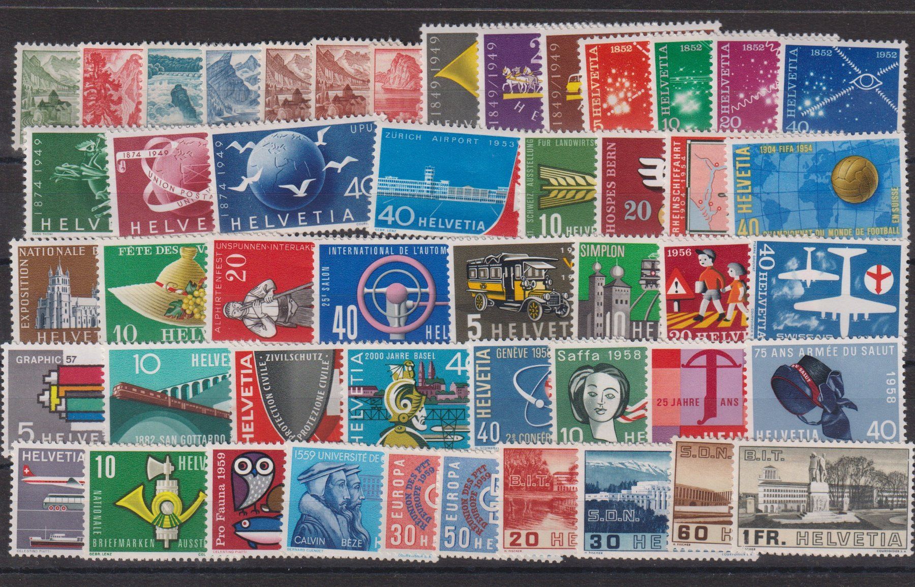 Tutti i francobolli: Schweiz: Lot alter; postfrischen Marken / 2 Steckkarten – Nuovo (secondo la descrizione) da Dällikon venduto da Minita 2