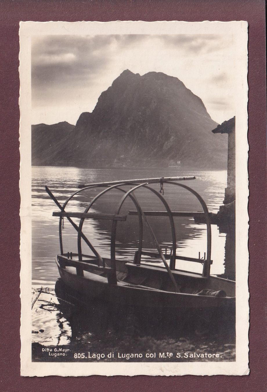 Cartes postales: Lago di Lugano - BARCA – D'occasion à Pully par nicecards
