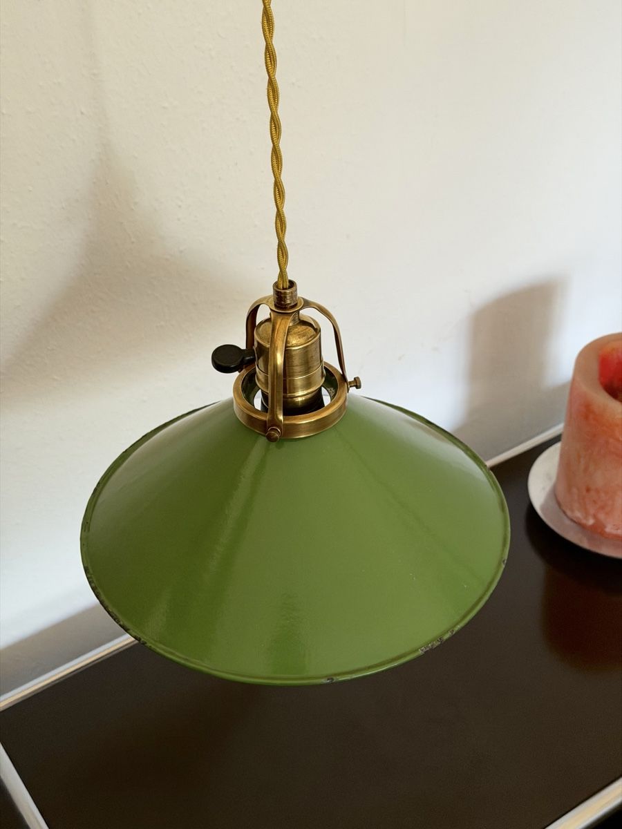 Lustres & lampes de plafonds: Vintage Lampe Emaille Grün – D'occasion à Zürich par gcc8810 2