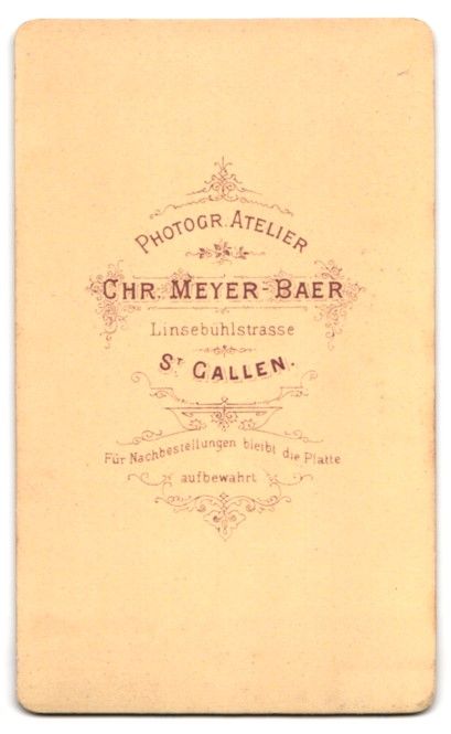 Fotografie & Manifesti: Fotografie Chr. Meyer-Baer, St. Gallen,  – Usato da Berlin venduto da bartko-reher 1
