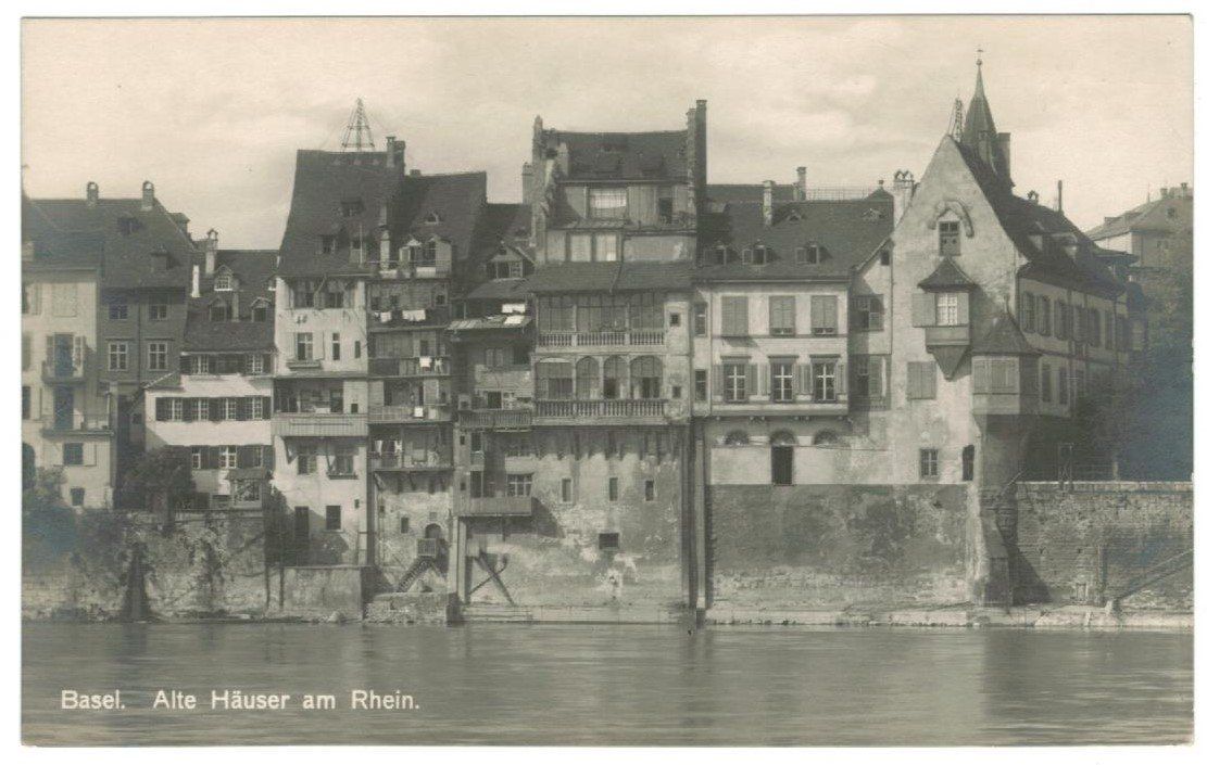 Ansichtskarten: AK Basel Alte Häuser am Rhein – Gebraucht aus Zürich von Tolima194