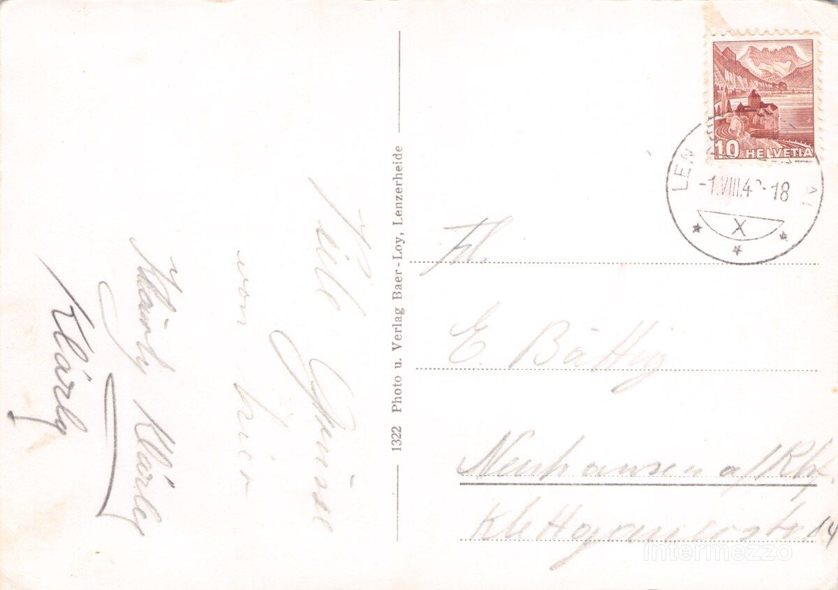 Cartoline postali: Lenzerheide GR // Heidsee Boot Lenzerheidesee 1948 – Usato da Basel venduto da intermezzo12 1