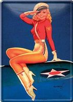Pin Up Airforce, Blechpostkarte