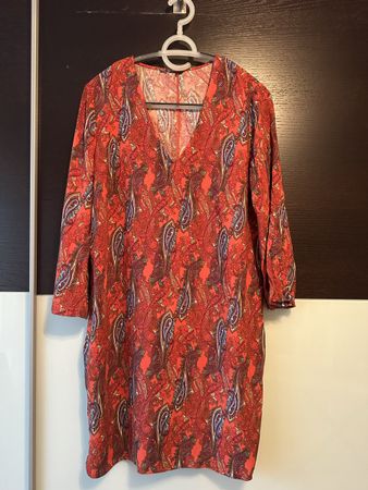 Kleid rot Paisley Grösse 38/40 